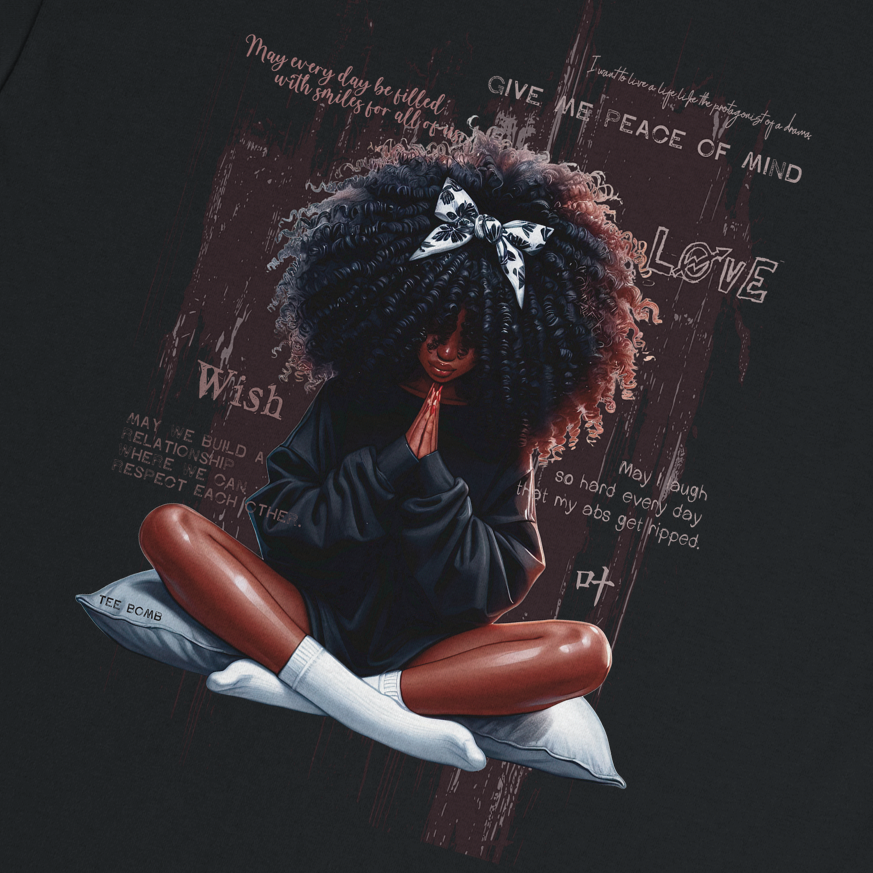 Pray women T-shirts /street /cool /dreams come true/ ＃T002