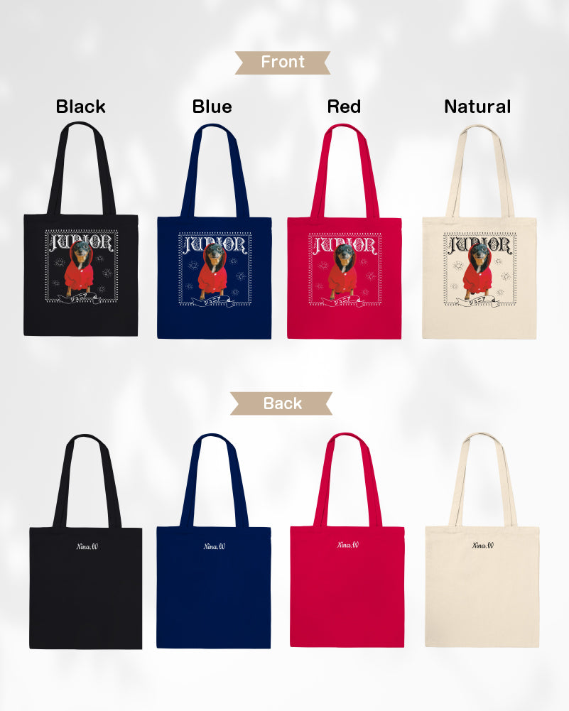 Custom-made! Create a tote bag featuring your pet's design! #tot001