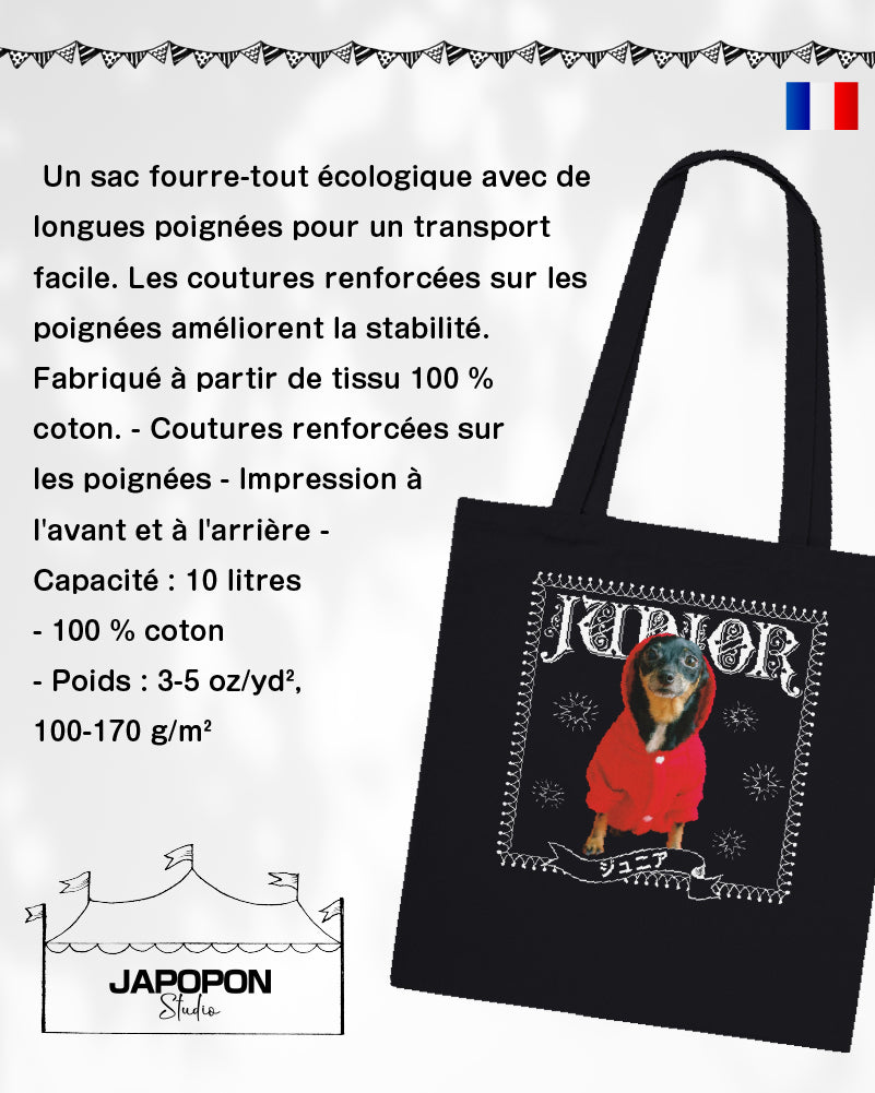 Custom-made! Create a tote bag featuring your pet's design! #tot001